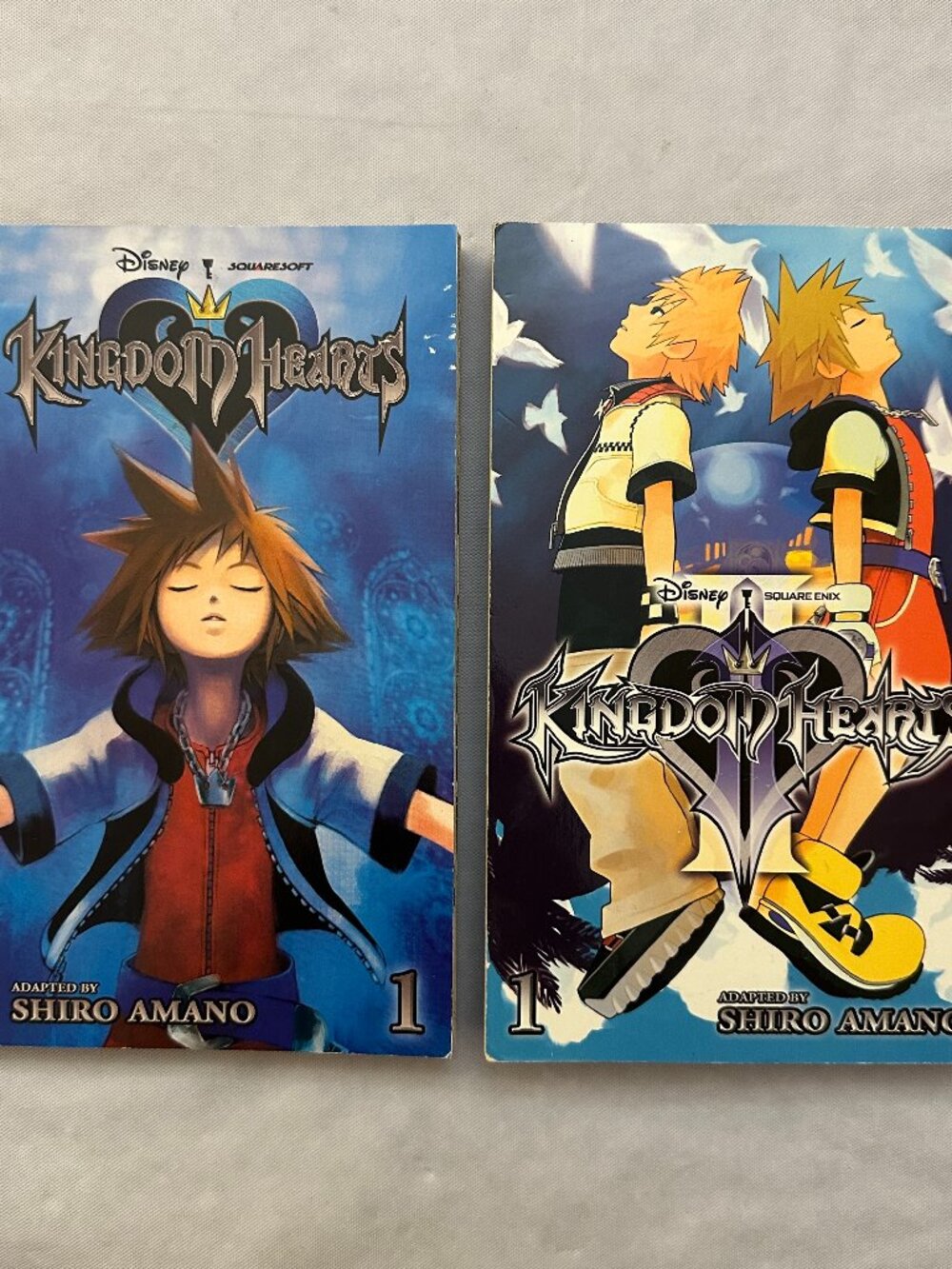 Kingdom Hearts Vol. 1 and Kingdom Hearts 2 Vol. 1 by Shiro Amano Manga Books
